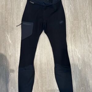 Mammut Black Leggings with Gray Accents